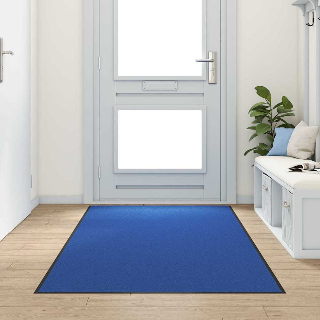 Χαλάκι Εξώπορτας Μπλε και Μαύρο 120 x 250 cm 100% Πολυαμίδιο