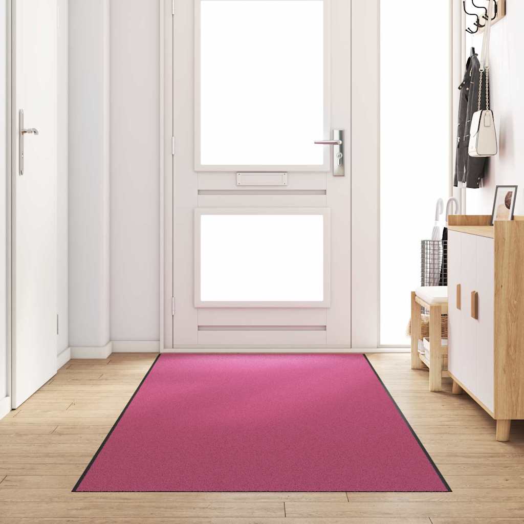 Χαλάκι Εξώπορτας Ροζ και Μαύρο 120 x 400 cm Πολυαμίδιο και PVC