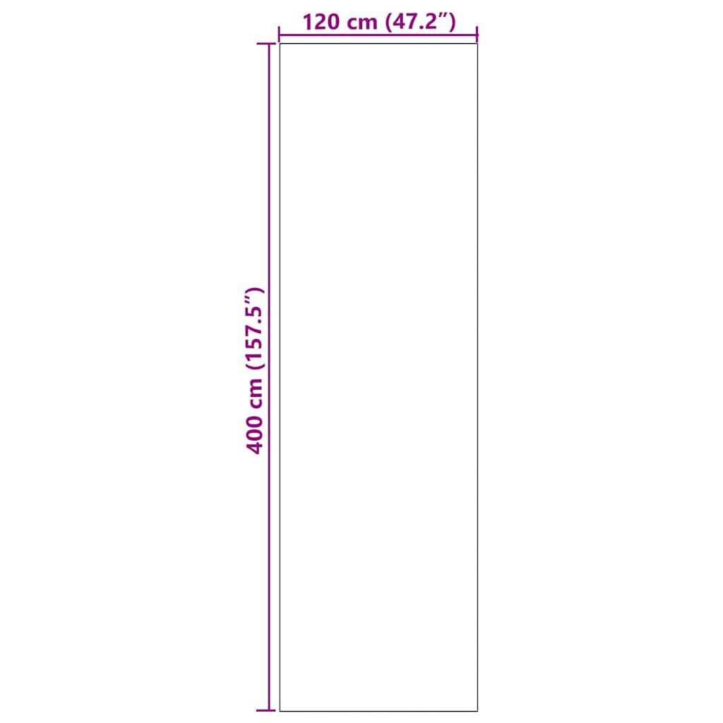 Χαλάκι Εξώπορτας Ροζ και Μαύρο 120 x 400 cm Πολυαμίδιο και PVC