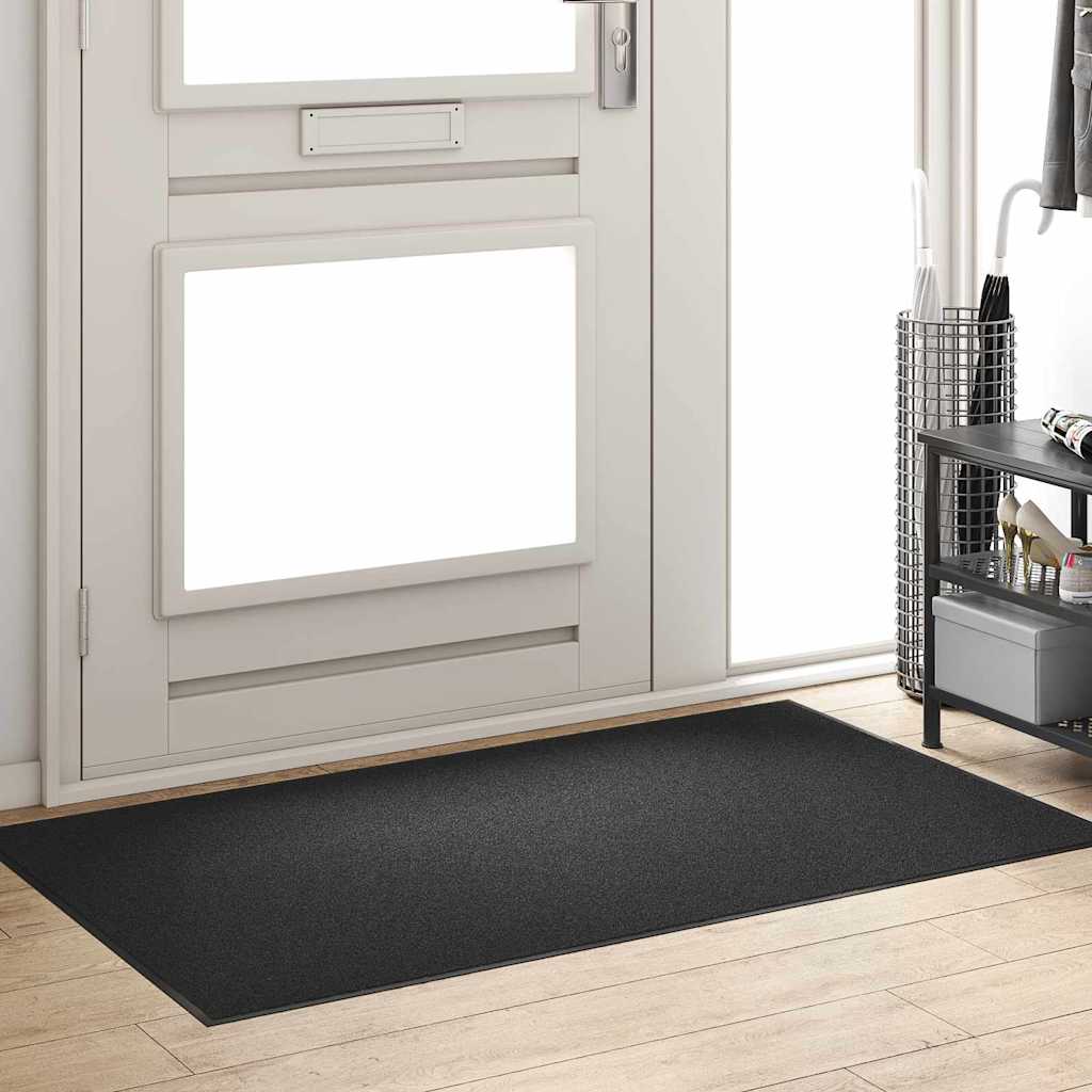 Χαλάκι Εξώπορτας Μαύρο 90 x 150 cm 100% Πολυαμίδιο - Pakobazaar