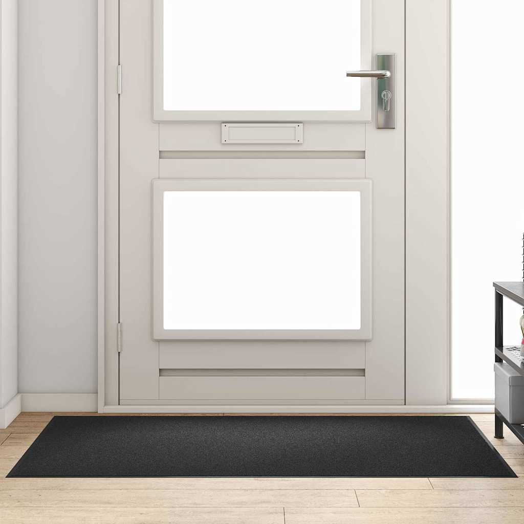 Χαλάκι Εξώπορτας Μαύρο 90 x 150 cm 100% Πολυαμίδιο - Pakobazaar