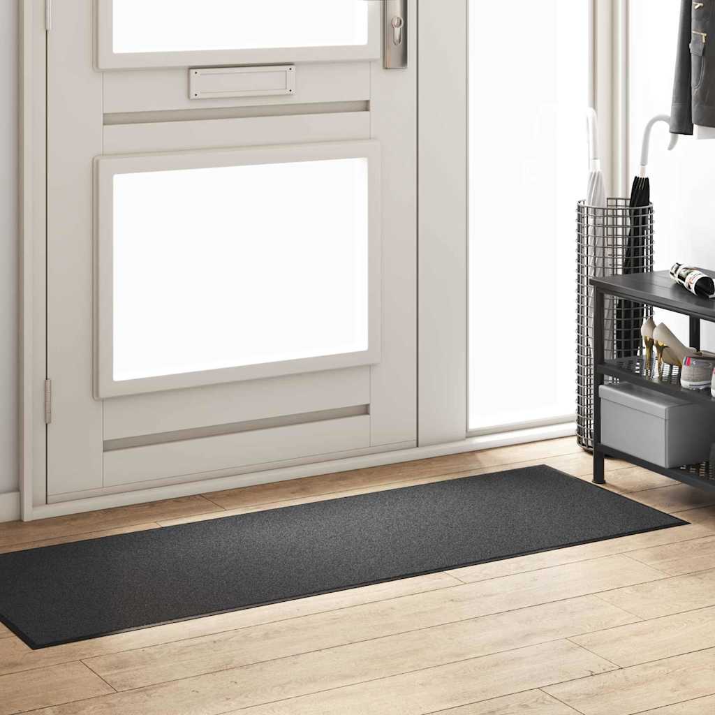 Χαλάκι Εξώπορτας Ανθρακί και Μαύρο 60 x 180 cm 100% Πολυαμίδιο