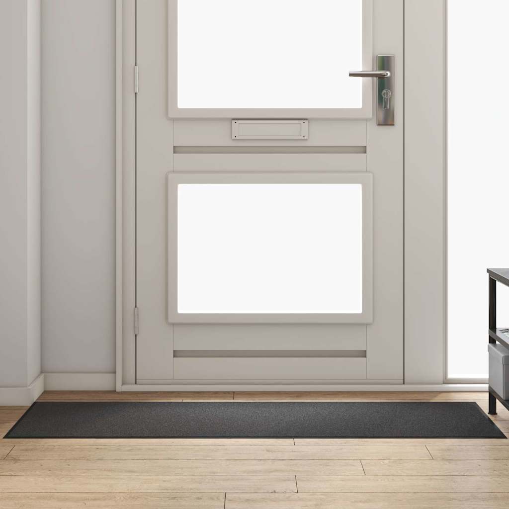Χαλάκι Εξώπορτας Ανθρακί και Μαύρο 60 x 180 cm 100% Πολυαμίδιο