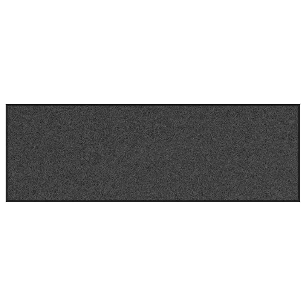 Χαλάκι Εξώπορτας Ανθρακί και Μαύρο 60 x 180 cm 100% Πολυαμίδιο