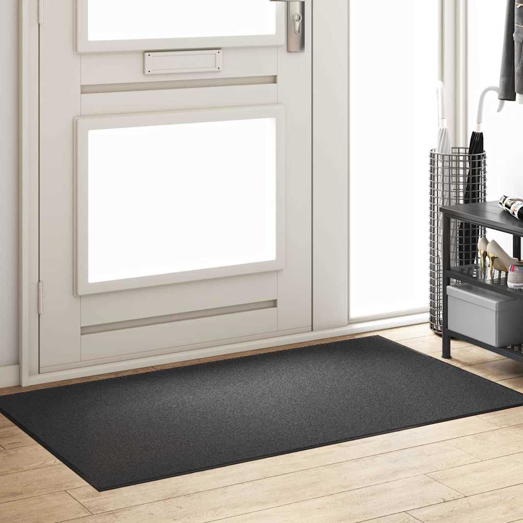Χαλάκι Εξώπορτας Ανθρακί και Μαύρο 90 x 150 cm 100% Πολυαμίδιο - Pakobazaar