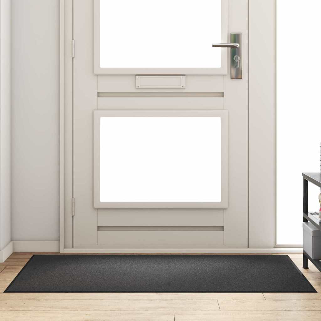 Χαλάκι Εξώπορτας Ανθρακί και Μαύρο 90 x 150 cm 100% Πολυαμίδιο - Pakobazaar
