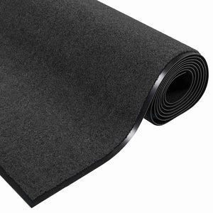 Χαλάκι Εξώπορτας Ανθρακί και Μαύρο 120 x 180 cm 100% Πολυαμίδιο - Pakobazaar