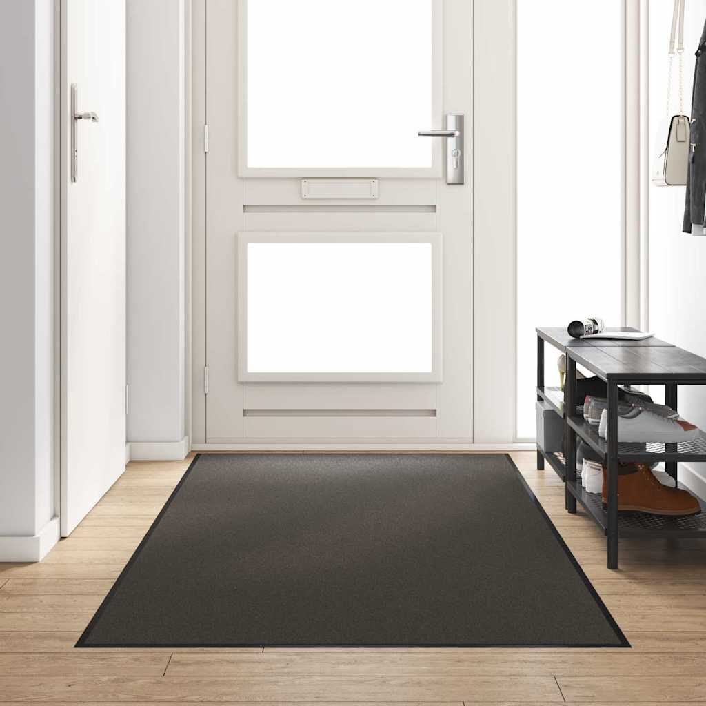 Χαλάκι Εξώπορτας Ανθρακί και Μαύρο 120 x 250 cm 100% Πολυαμίδιο - Pakobazaar