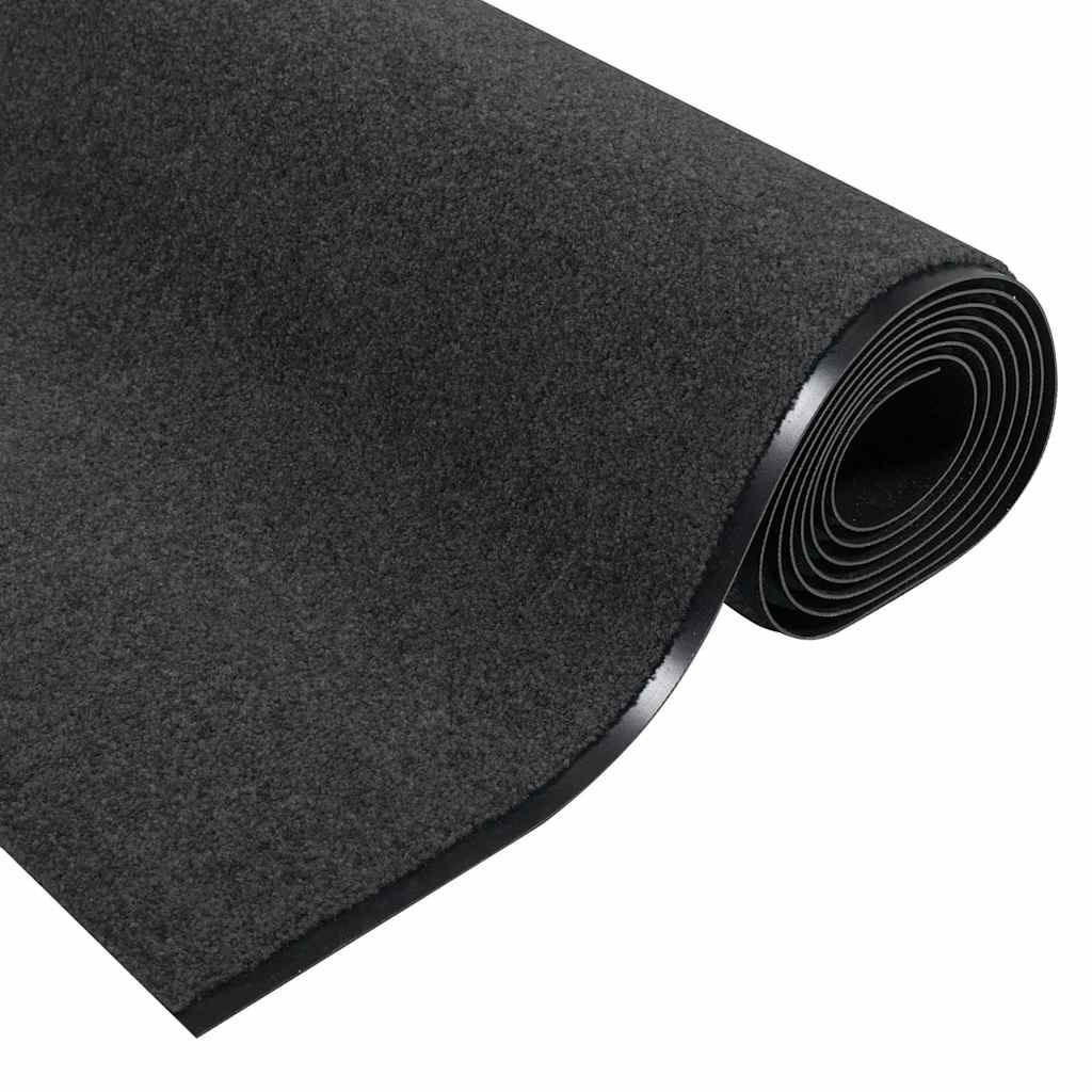 Χαλάκι Εξώπορτας Ανθρακί και Μαύρο 120 x 400 cm 100% Πολυαμίδιο