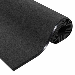 Χαλάκι Εξώπορτας Ανθρακί και Μαύρο 120 x 400 cm 100% Πολυαμίδιο - Pakobazaar