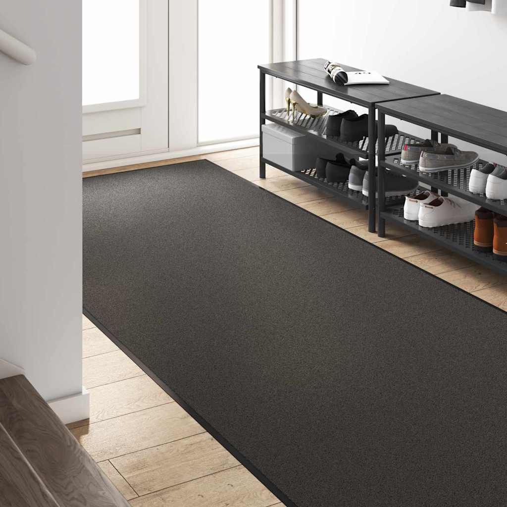 Χαλάκι Εξώπορτας Ανθρακί και Μαύρο 120 x 400 cm 100% Πολυαμίδιο