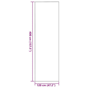Χαλάκι Εξώπορτας Ανθρακί και Μαύρο 120 x 400 cm 100% Πολυαμίδιο - Pakobazaar