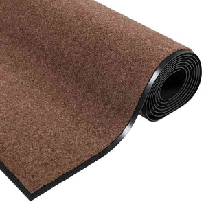 Χαλάκι Εξώπορτας Καφέ και Μαύρο 60 x 180 cm 100% Πολυαμίδιο