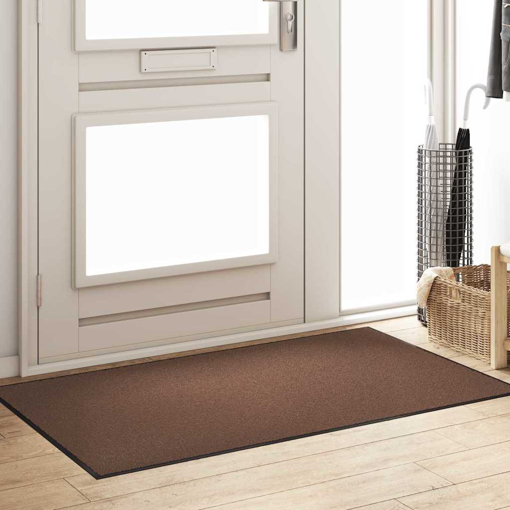 Χαλάκι Εξώπορτας Καφέ και Μαύρο 90 x 150 cm 100% Πολυαμίδιο