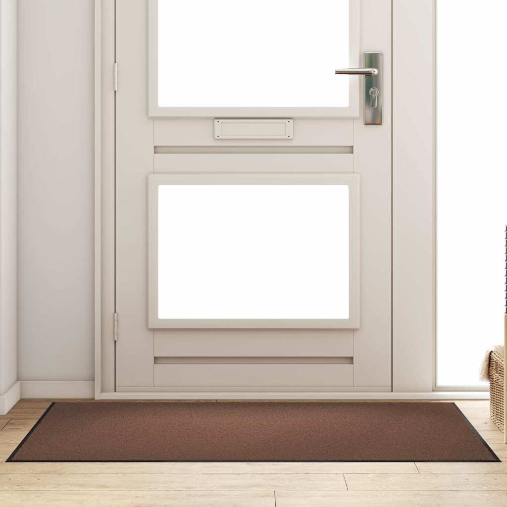 Χαλάκι Εξώπορτας Καφέ και Μαύρο 90 x 150 cm 100% Πολυαμίδιο
