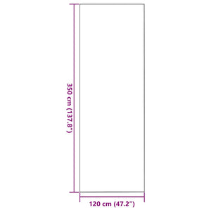 Χαλάκι Εξώπορτας Καφέ και Μαύρο 120 x 350 εκ 100% Πολυαμίδιο