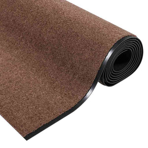 Χαλάκι Εξώπορτας Καφέ και Μαύρο 120 x 400 cm 100% Πολυαμίδιο - Pakobazaar
