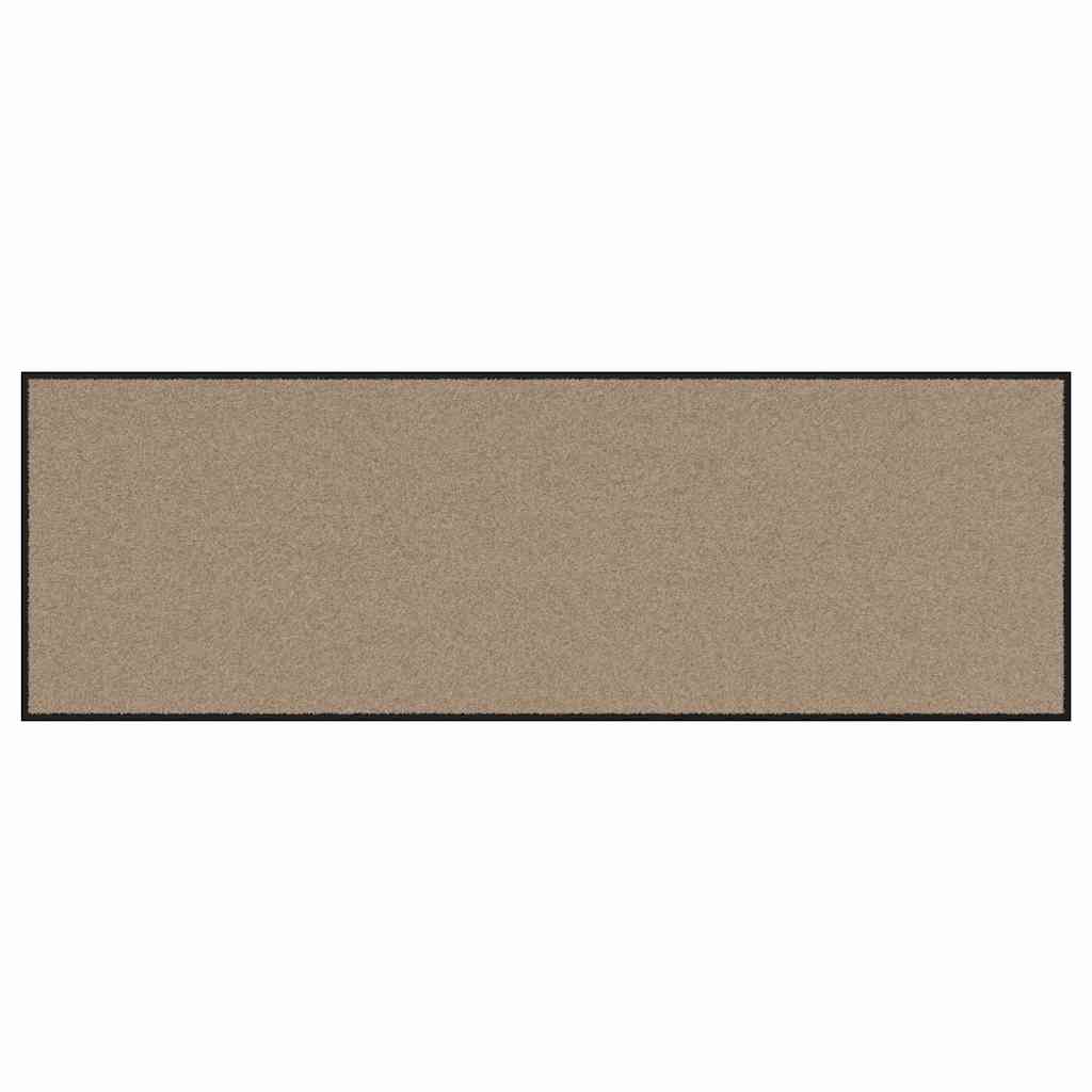 Χαλάκι Εξώπορτας Μπεζ και Μαύρο 60 x 180 cm 100% Πολυαμίδιο