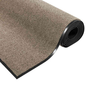 Χαλάκι Εξώπορτας Μπεζ και Μαύρο 120 x 180 cm 100% Πολυαμίδιο - Pakobazaar