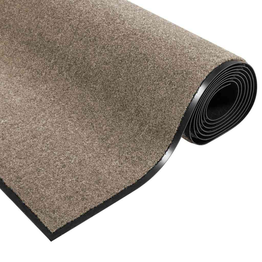 Χαλάκι Εξώπορτας Μπεζ και Μαύρο 120 x 250 cm 100% Πολυαμίδιο