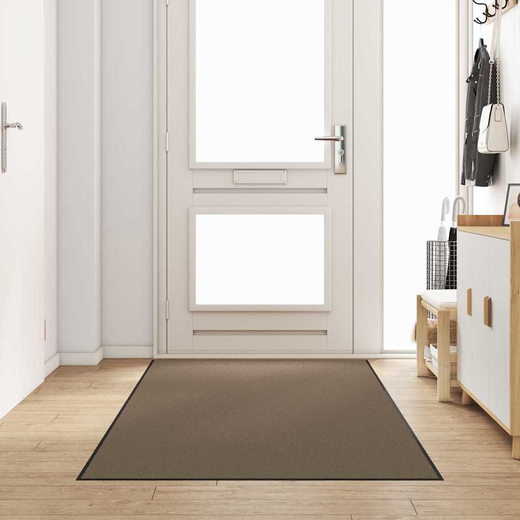 Χαλάκι Εξώπορτας Μπεζ και Μαύρο 120 x 250 cm 100% Πολυαμίδιο
