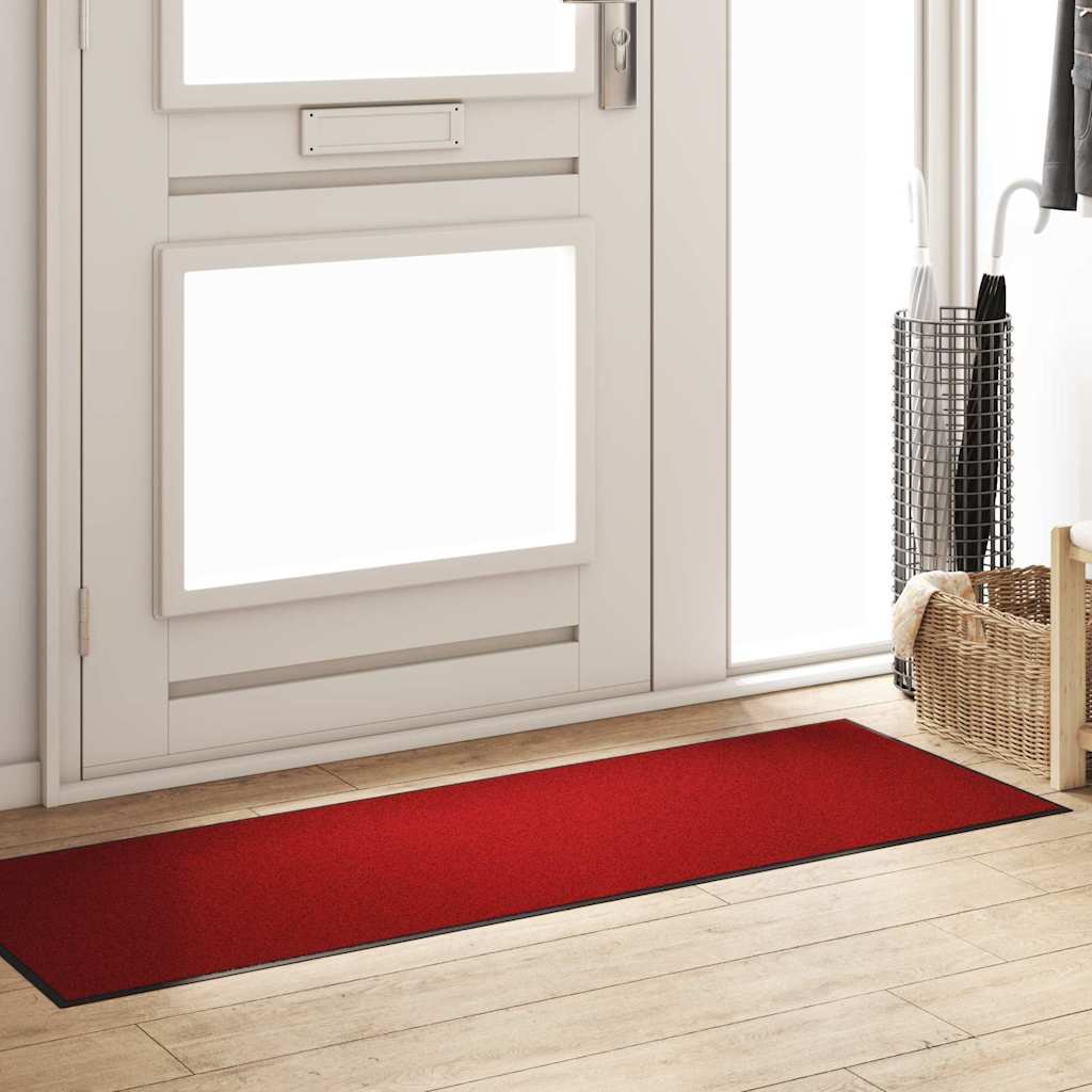 Χαλάκι Εξώπορτας Κόκκινο και Μαύρο 60 x 180 cm 100% Πολυαμίδιο