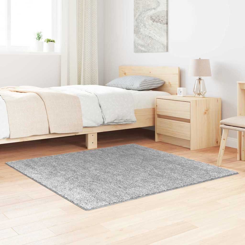 Αντιολισθητικό Σαγκί Χαλάκι Γκρι 120 x 120 cm PP