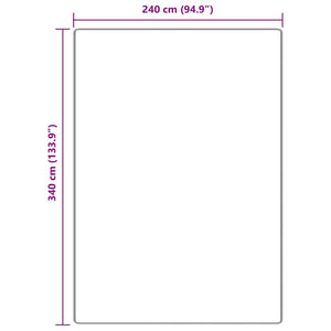Αντιολισθητικό Σαγκί Χαλάκι Γκρι 240 x 340 εκ. PP - Pakobazaar