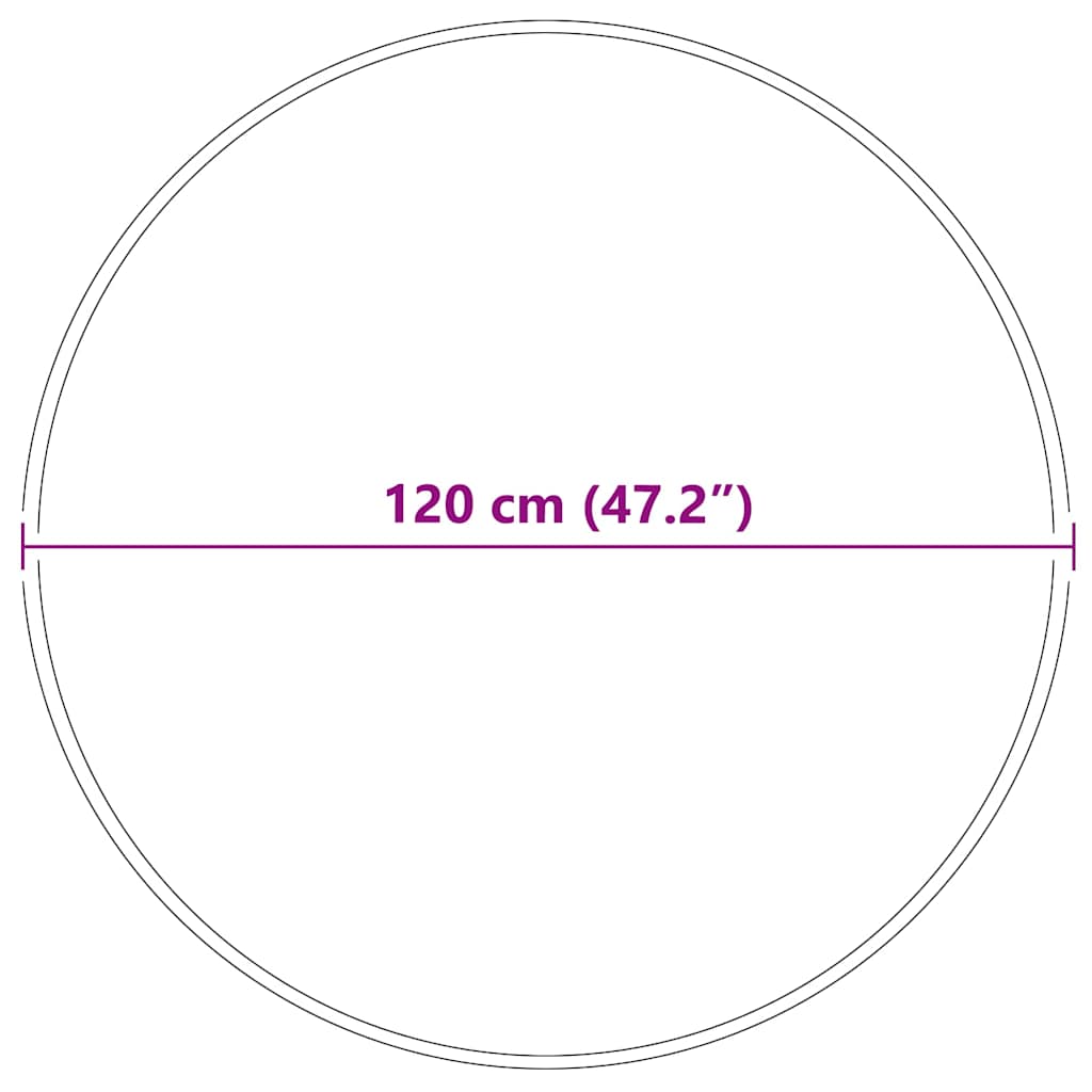Αντιολισθητικό Σαγκί Χαλάκι Γκρι 120 x 120 cm PP