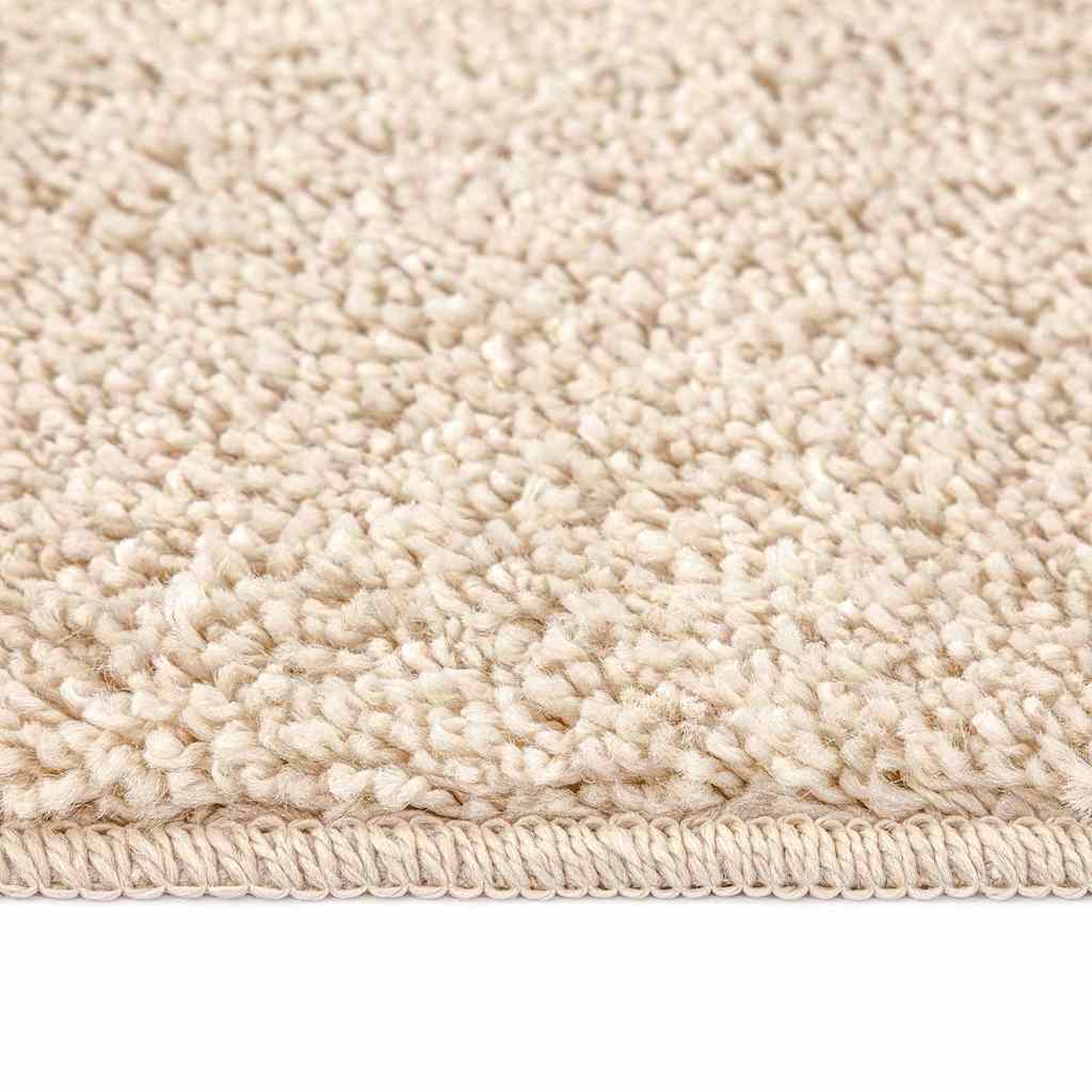 Αντιολισθητικό Σαγκί Χαλάκι Κρεμ 120 x 120 cm PP - Pakobazaar