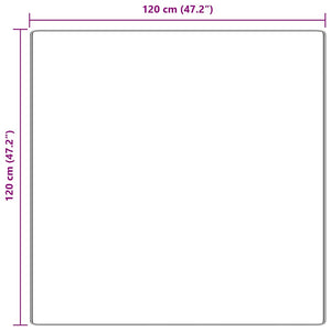 Αντιολισθητικό Σαγκί Χαλάκι Κρεμ 120 x 120 cm PP - Pakobazaar