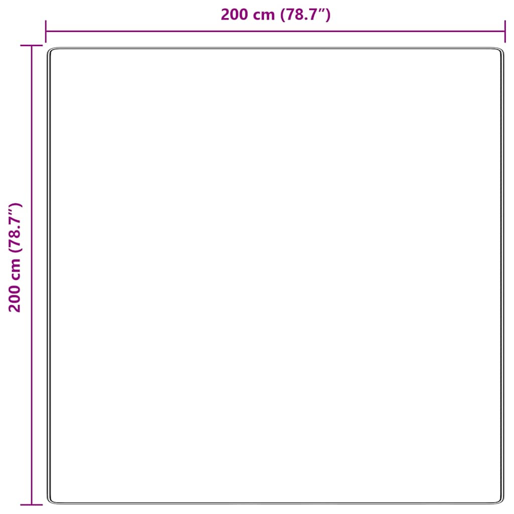 Αντιολισθητικό Σαγκί Χαλάκι Κρεμ 200 x 200 cm PP