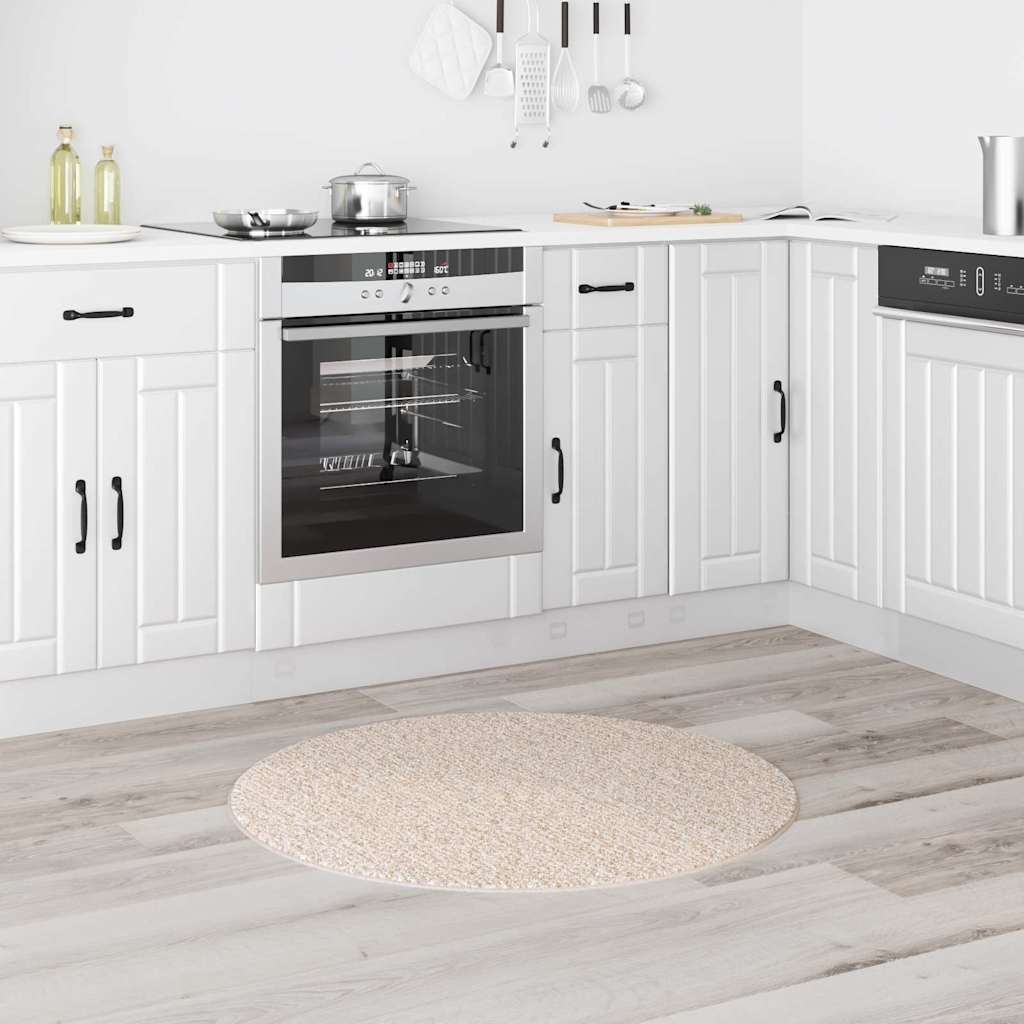 Αντιολισθητικό Σαγκί Χαλάκι Κρεμ 90 x 90 cm PP