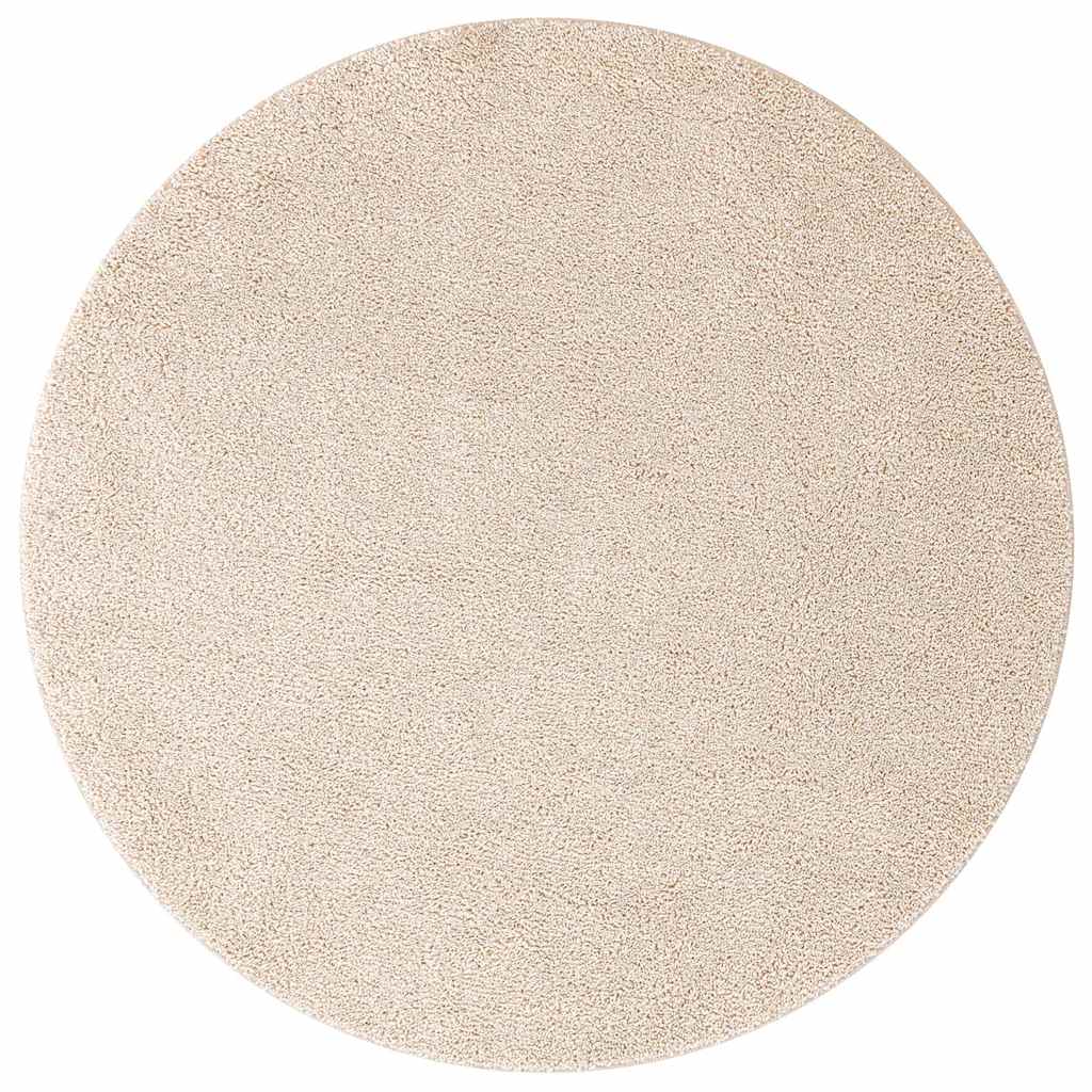 Αντιολισθητικό Σαγκί Χαλάκι Κρεμ 120 x 120 cm PP