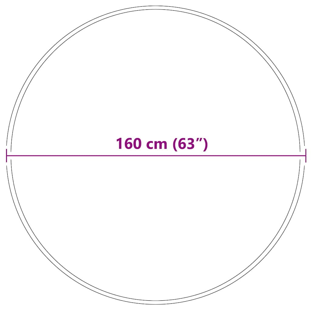 Αντιολισθητικό Σαγκί Χαλάκι Κρεμ 160 x 160 cm PP - Pakobazaar