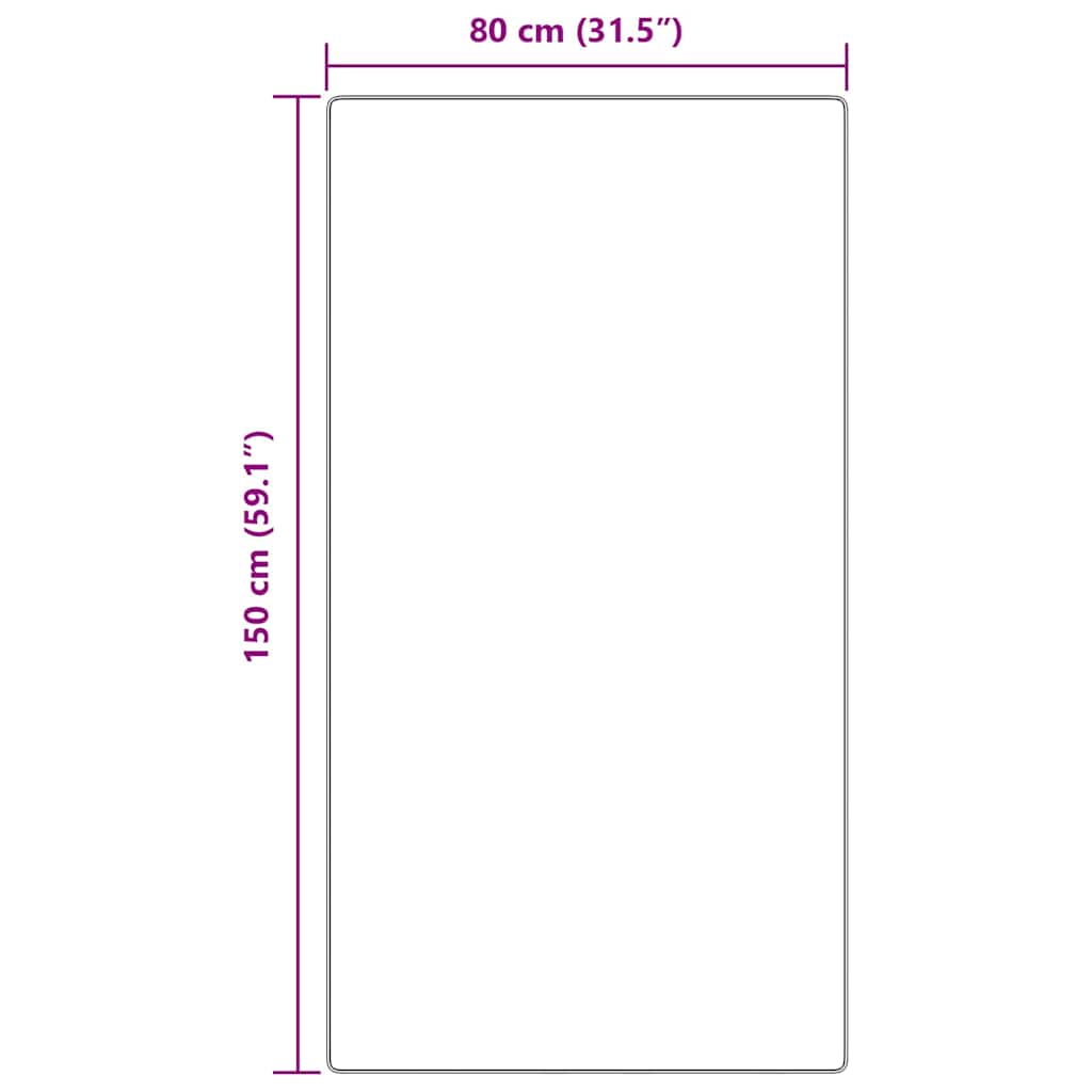 Αντιολισθητικό Σαγκί Χαλάκι Καφέ 80 x 150 cm PP - Pakobazaar