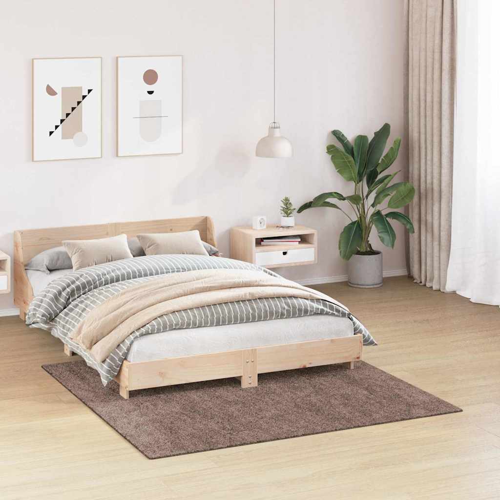Αντιολισθητικό Σαγκί Χαλάκι Καφέ 160 x 160 cm PP - Pakobazaar