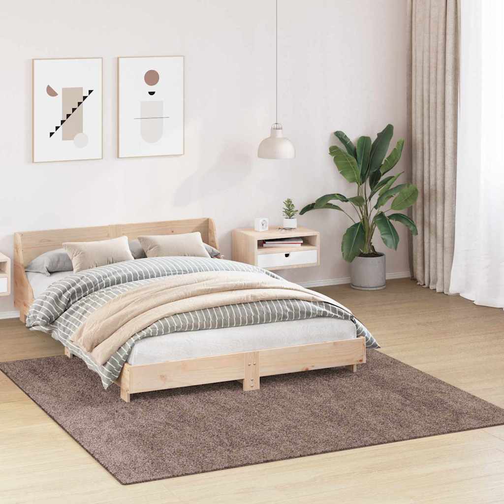 Αντιολισθητικό Σαγκί Χαλάκι Καφέ 200 x 200 cm PP