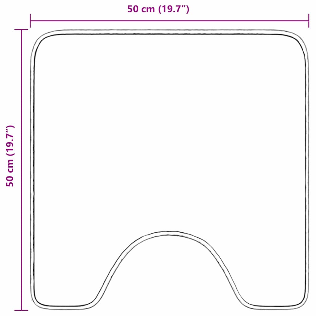 Αντιολισθητικό Χαλάκι Μπάνιου με Κόψιμο για Τουαλέτα Πράσινο