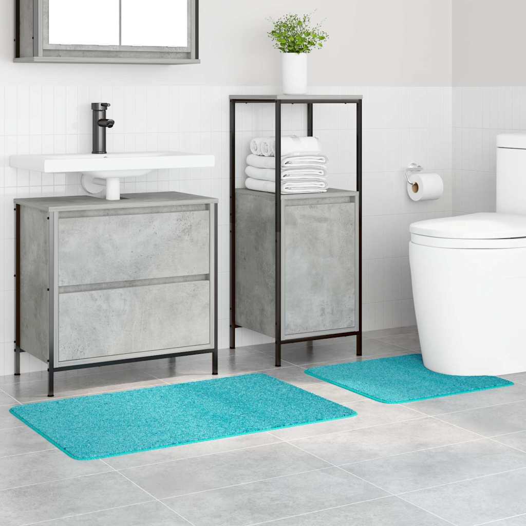 Σετ Μάτ Μπάνιου Αντιολισθητικό 2 pcs Τιρκουάζ PP