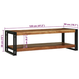 Τραπεζάκι σαλονιού Καφέ 120 x 50 x 38 εκ Στερεό Ξύλο Ακακίας - Pakobazaar