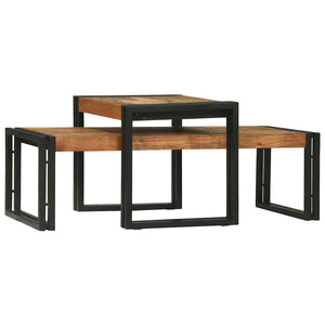 Τραπεζάκι σαλονιού 2 τμχ. Καφέ 48 x 40 x 40 εκ