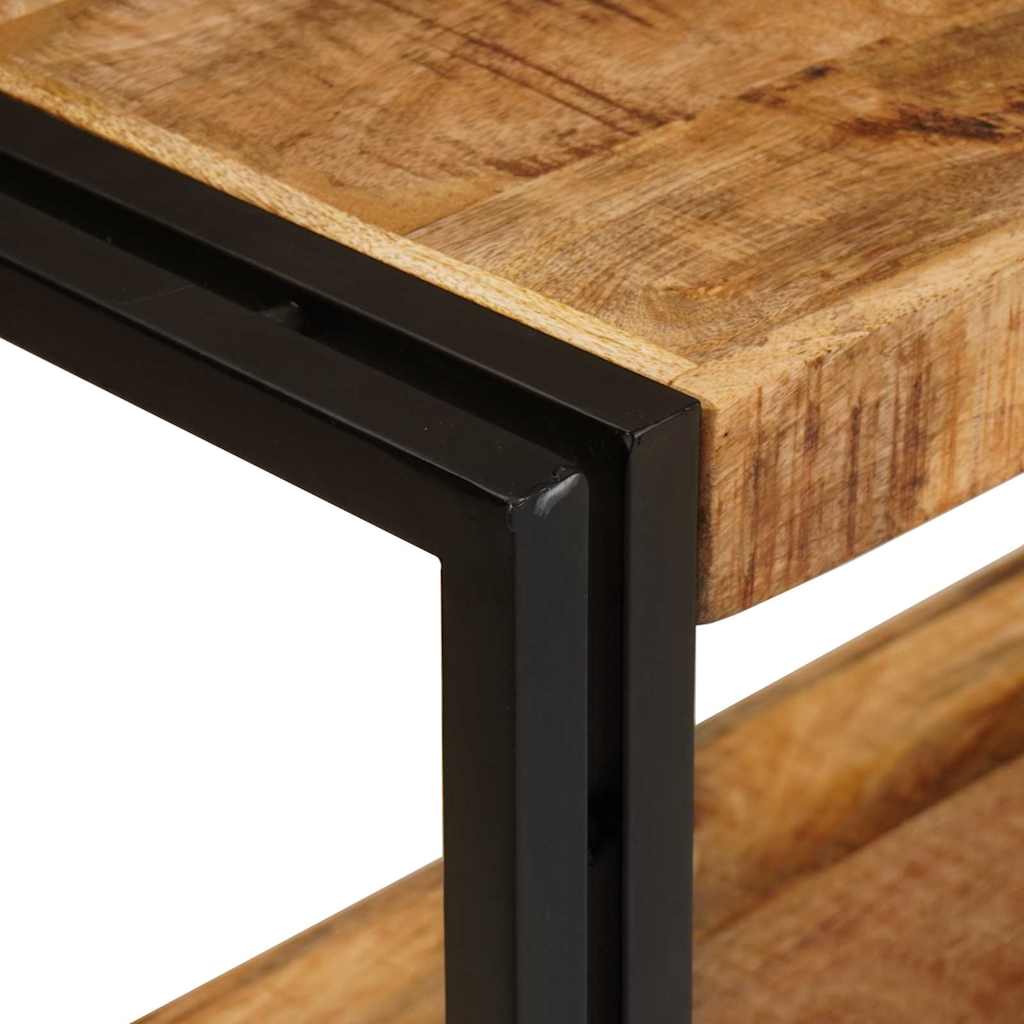 Τραπέζι κονσόλας Καφέ 160 x 33 x 75 εκ. Στερεό ξύλο μάνγκο