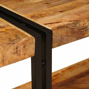 Τραπέζι κονσόλας Καφέ 160 x 33 x 75 εκ. Στερεό ξύλο μάνγκο