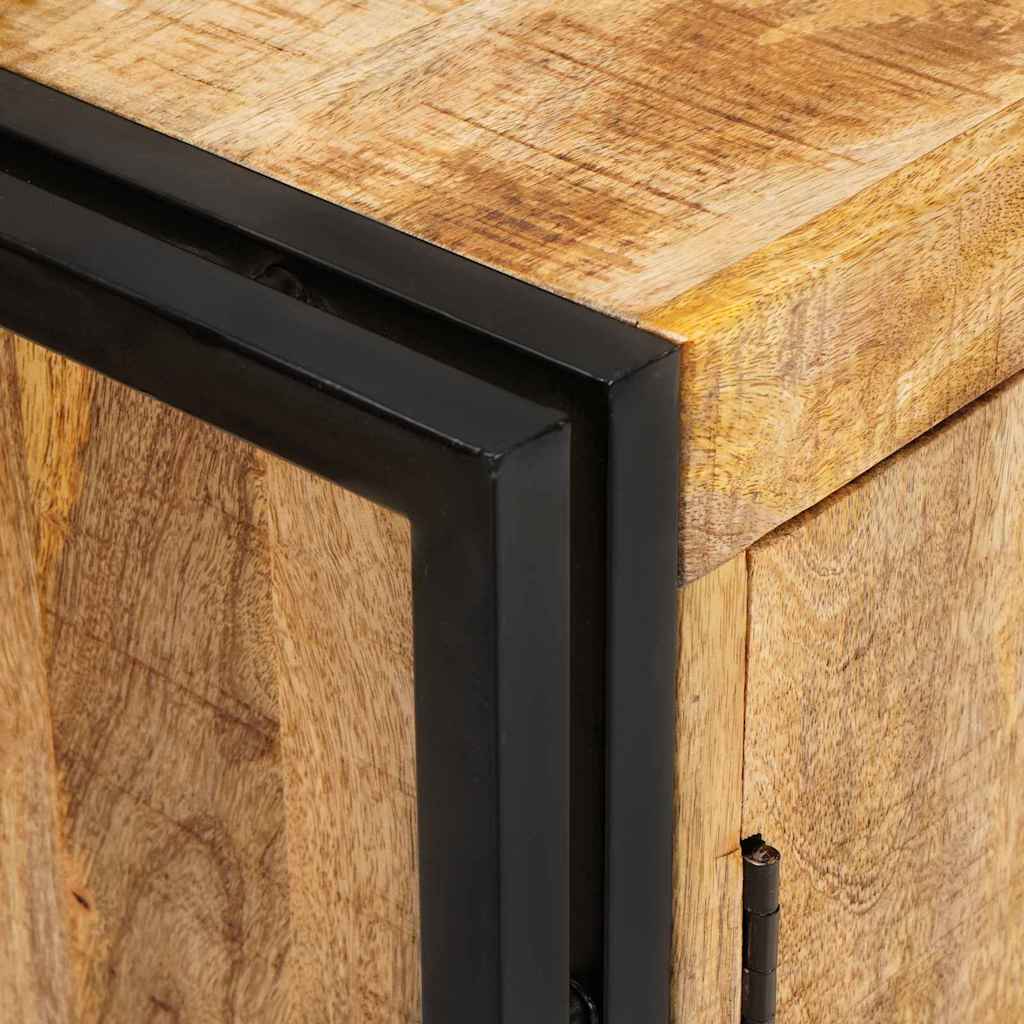 Πλαϊνό γραφείο Καφέ 80 x 33 x 70 εκ. Μασίφ ξύλο μάνγκο