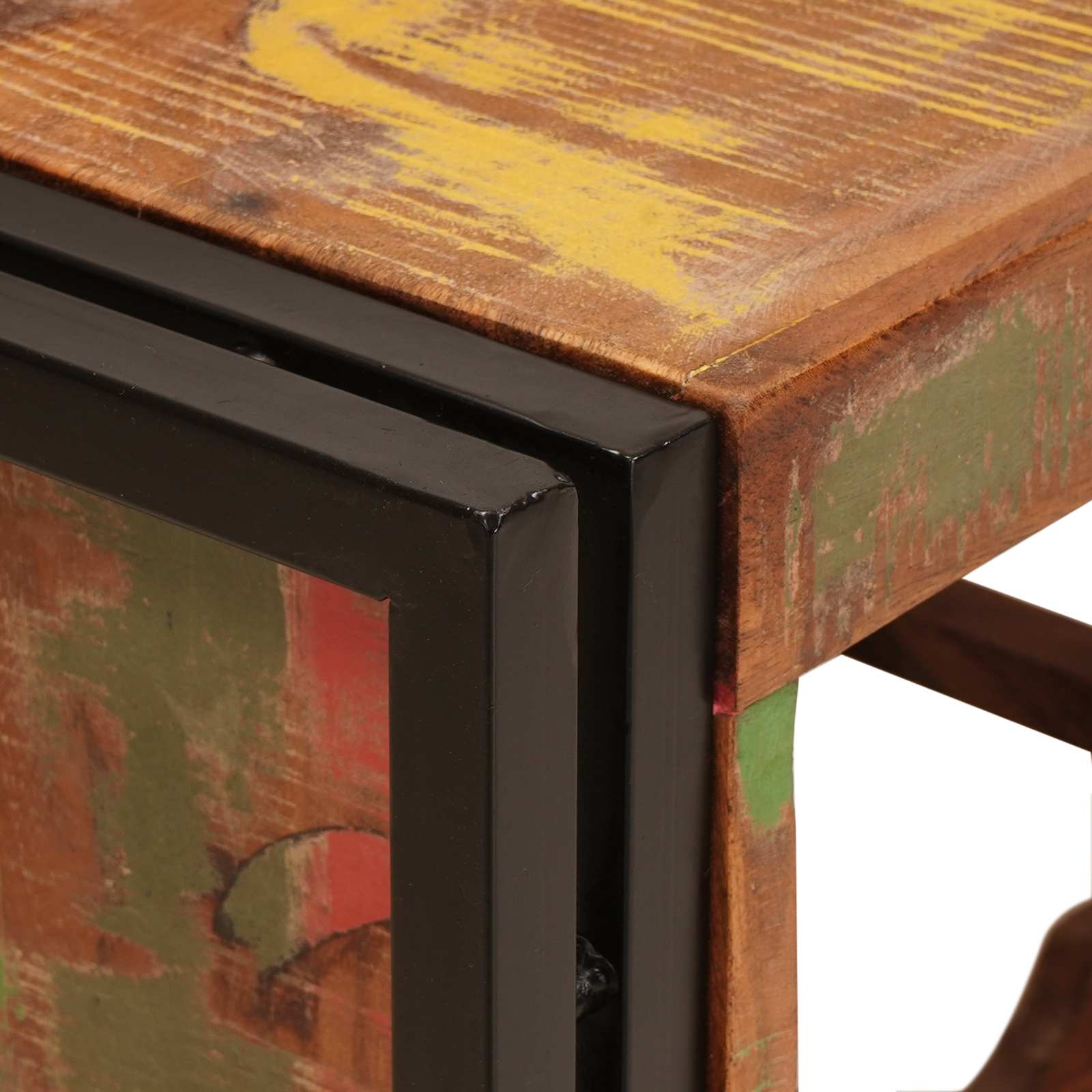 Ράφι Κρασιού Καφέ 80 x 45 x 33 εκ Στερεό ανακτημένο ξύλο