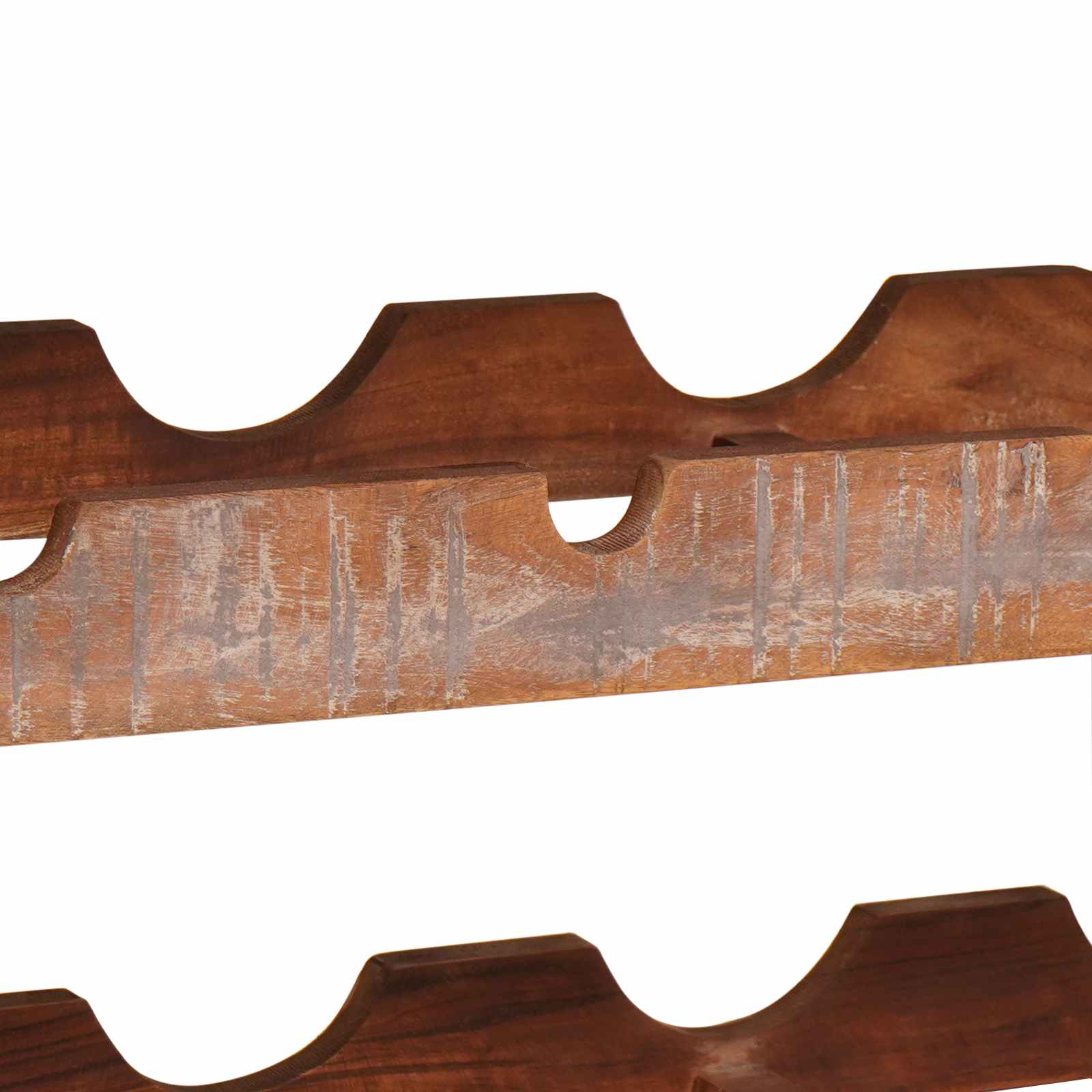 Ράφι Κρασιού Καφέ 100 x 45 x 33 εκ Στερεό ανακτημένο ξύλο