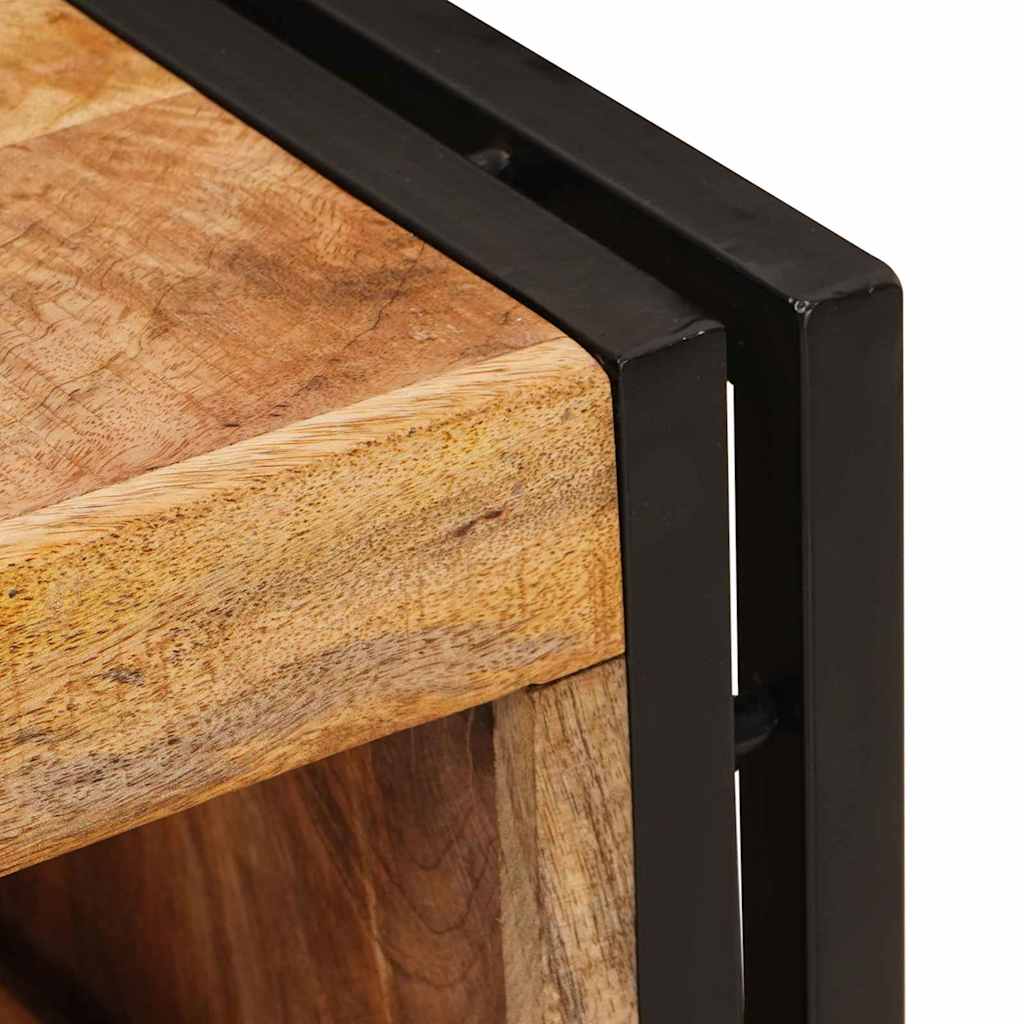 Ράφι Κρασιού Καφέ 100 x 45 x 33 εκ Σταθερό Χοντρό Ξύλο Μάνγκο