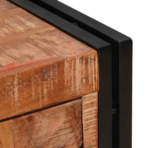Highboard με Πόρτες Καφέ Στερεό Ανακυκλωμένο Ξύλο και Μέταλλο