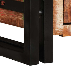 Highboard με Πόρτες Καφέ Στερεό Ανακυκλωμένο Ξύλο και Μέταλλο